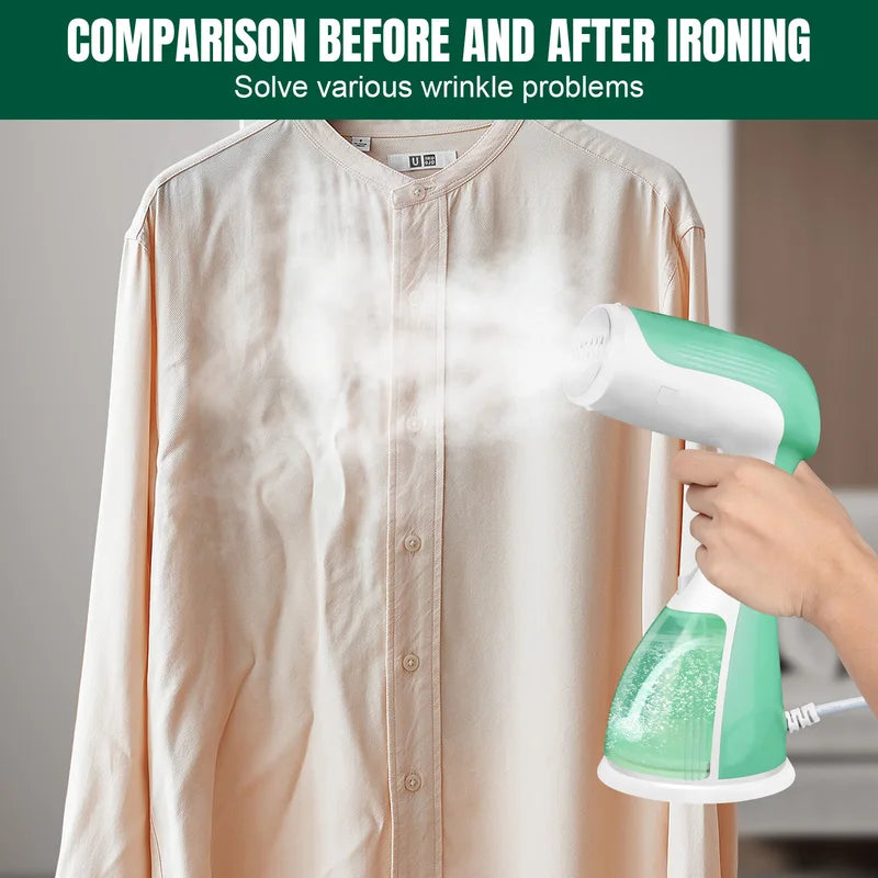 Portable Handheld Garment Steamer — 1500W Travel Clothes Steamer